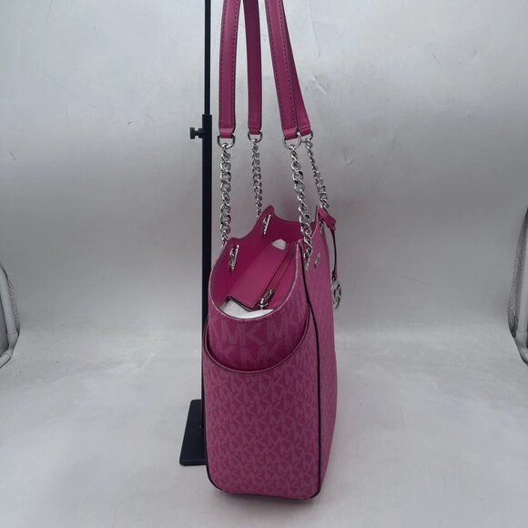 NEW MICHAEL KORS Jet Set Travel Large Tote Fruit Du Dragon Signature Print Model - Picture 5 of 10